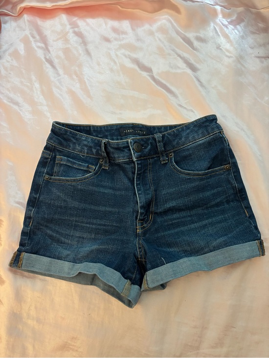 Aeropostale Pants - Aeropostale Women's Dark Blue Rolled Cuff Denim Shorts